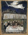 Los israelitas comen el cordero pascual contemporáneo de Marc Chagall